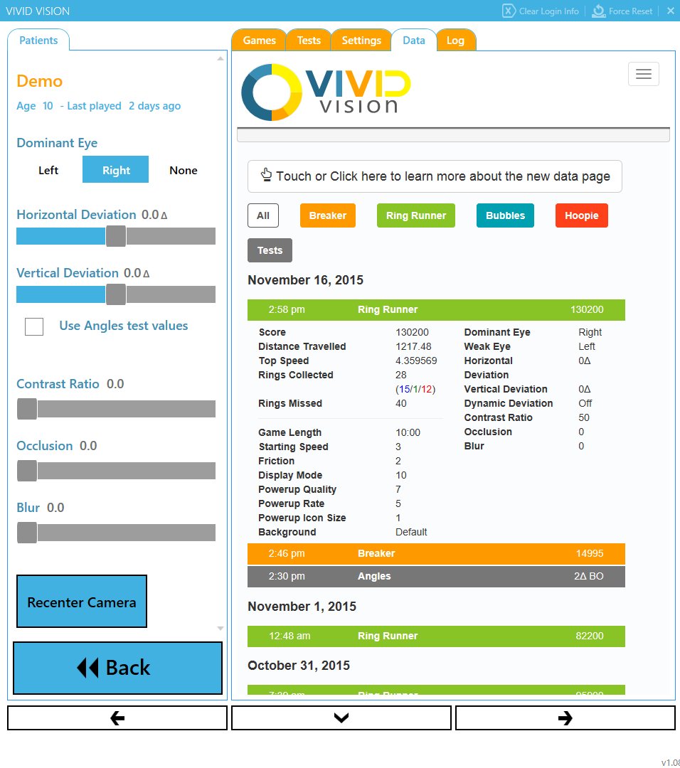 Image showing the new Vivid Vision data page.