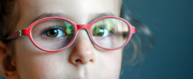 Small girl with glasses