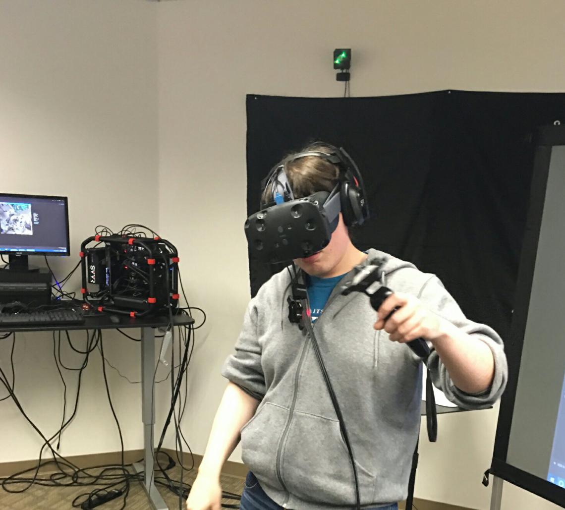 James Blaha using the HTC Vive at SVVR