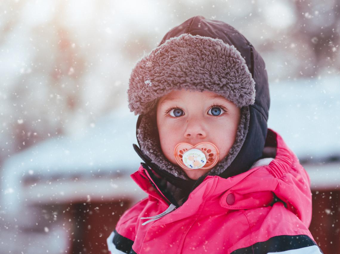 child with eye turn