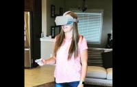 patient using go - vivid vision home vision therapy strabismus patient optometry lazy eye binocular vision virtual reality high resolution